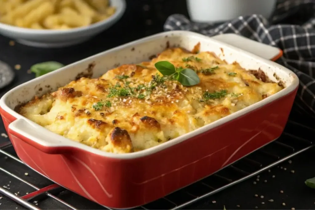 Gratin de Crozets aux Légumes et Fromage fondant et crème épaisse
