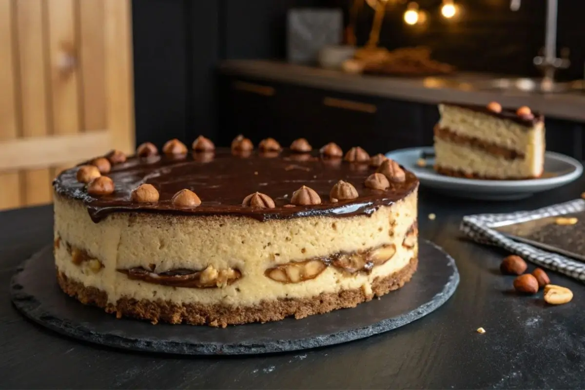 gâteau au chocolat et aux noisettes