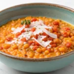 recette de lentilles corail au lait de coco : épices, oignons, ail et coriandre.