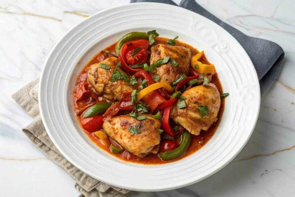 Poulet Basquaise à l'Ancienne