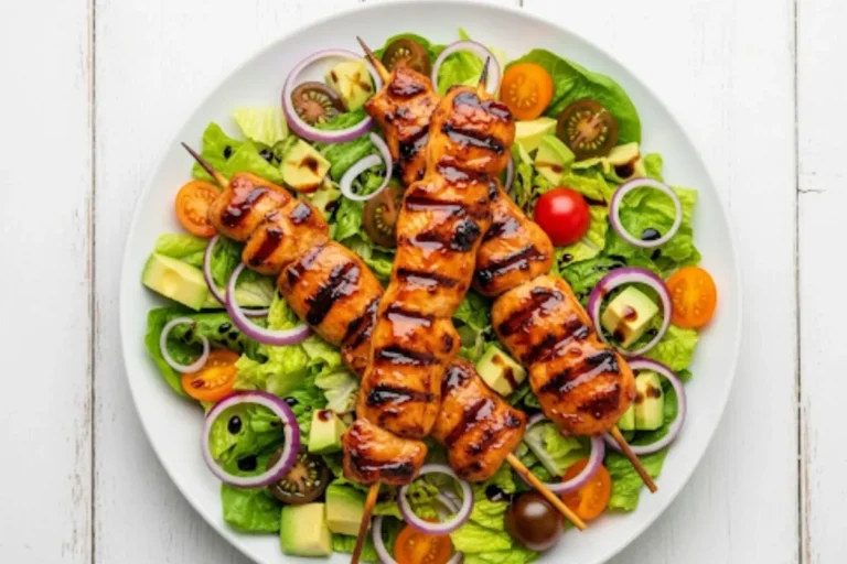 Salade de Brochettes de Poulet au BBQ